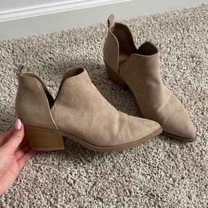 Taupe ankle booties